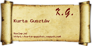 Kurta Gusztáv névjegykártya