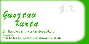 gusztav kurta business card